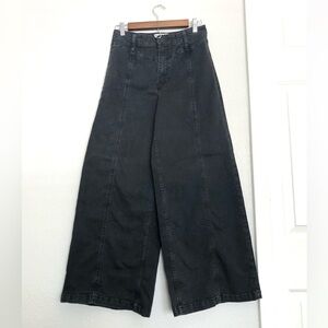 NWOT We The Free Black Gray Wide-Leg Denim Jeans
